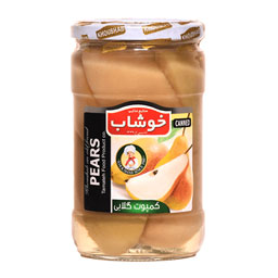 کمپوت گلابی 600 گرمی شیشه خوشاب