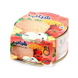 کنسرو ماهی تون با قارچ و ذرت 180 گرمی شباب