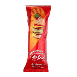 غذای آماده ساندویچ باگتی کالباس گوشت 250 گرمی رباط