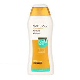 شامپو ترمیم کننده مو مدل Nutrisol حاوی روغن آرگان حجم 300 میلی لیتری نئودرم