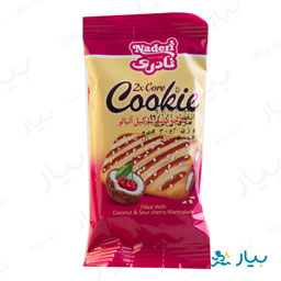 کلوچه دو مغز نارگیل آلبالو 25 گرمی نادری