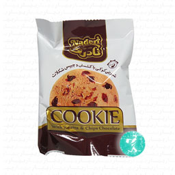 شیرینی کوکی با کشمش و چیپس شکلات 35 گرمی نادری