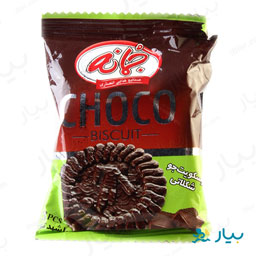 بیسکویت جو شکلاتی با شهد توت 3 عددی جمانه