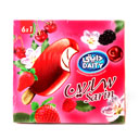 بستنی وانیلی با روکش میوه ای 6 عددی دایتی