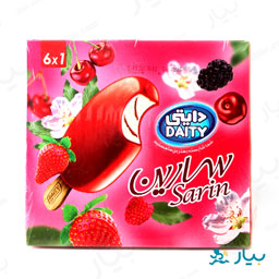 بستنی وانیلی با روکش میوه ای 6 عددی دایتی
