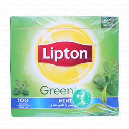 چای کیسه ای سبز با طعم نعناع تی بگ 100 عددی لیپتون