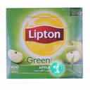 چای کیسه ای سبز با طعم سیب تی بگ 100 عددی لیپتون