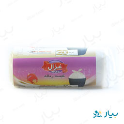 کیسه زباله تک رول پرفراژی (شیری) 20 عددی غزال