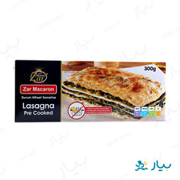 لازانیا نیمه آماده با آرد سمولینا 300 گرمی زر ماکارون