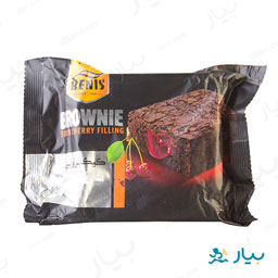 کیک براونی با مغزی آلبالویی 50 گرمی بنیس