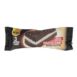 بنیس کیک اسفنجی لایه ای ناپلی دو رنگ