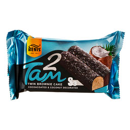 کیک روغنی وانیلی و کاکائویی 60 گرمی بنیس