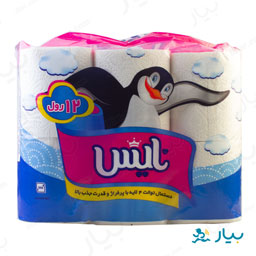 دستمال توالت 4 لایه 12 رول نایس