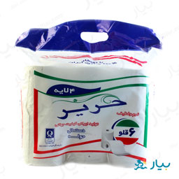 دستمال حوله ای 6قلو ساده حریر