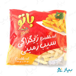 سیب زمینی منجمد خلالی زیگزاگ 750 گرمی باتو