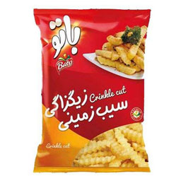 سیب زمینی سرخ شده نیمه آماده منجمد توپی 750 گرمی باتو