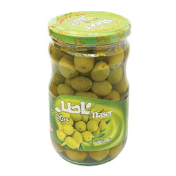 شور زیتون ظرف شیشه ای 700 گرمی ناصر طعم