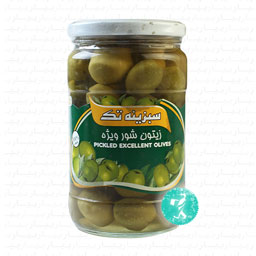 زیتون شور ویژه 700گرمی سبزینه تک