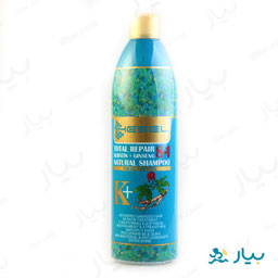 شامپو 8 کاره حاوی کراتین و جنسینگ مناسب برای انواع مو 400 گرمی هسل