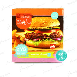همبرگر 75 درصد گوشت سارونتا 500 گرمی پاکدام