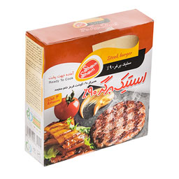 استیک برگر 500 گرمی 90 درصد گوشت شام شام