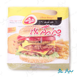 چیزبرگر 60 درصد گوشت با پنیر 4 عددی شام شام