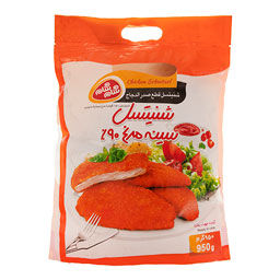 شنیتسل سینه مرغ90 درصدپاکت950گ شام شام