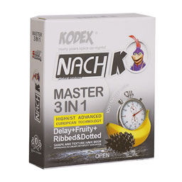 کدکس کاندوم تاخیری،حلقوی،میوه ای (مستر) 3عددی کد1209456