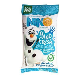 دستمال مرطوب کودک پاک کننده دست و صورت 10 عددی نینو