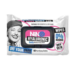 دستمال مرطوب آرایش پاک کن درب دار 50 برگی نینو