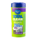 دستمال مرطوب ضد عفونی کننده و پاک کننده چند منظوره و سطوح 50 عددی دافی