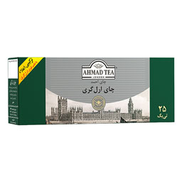 چای سیاه کیسه‌ای ارل گری 25 عددی احمد