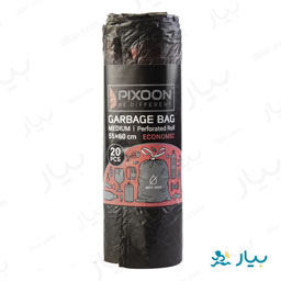 کیسه زباله بنددار رول سایز متوسط 20 عددی پیکسون