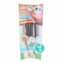 نی طعم دهنده شیر شکلاتی 6 عددی دراژه