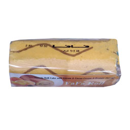 کیک اسفنجی با مغزی کرم کاکائو و طعم پرتقال رولت 90 گرمی فافا