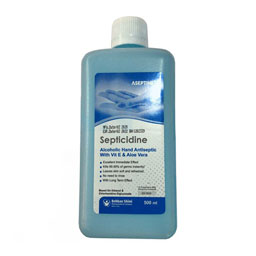 محلول ضدعفونی کننده دست وزن 500 میلی لیتری سپتی سیدین