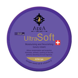 کرم روغن هسته انگور مغذی و محافظت کننده پوست 200 میلی‌لیتری آدرا