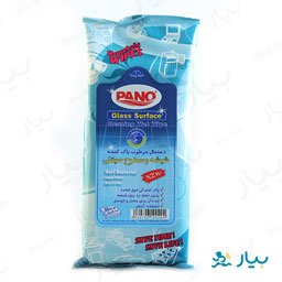 دستمال مرطوب پاک کننده شیشه و سطوح صیقلی 36 برگی پانو