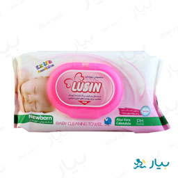 دستمال مرطوب کودک نوزاد (درب دار)60 برگی لوسین
