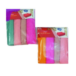 دستمال پرز بلند میکرو فایبر سایز 30*40 دارای رنگبندی کابان باف 4 عددی