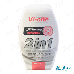 خمیر دندان 1×2 ضد حساسیت و سفید کننده 100 گرمی وی وان
