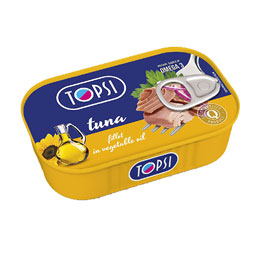 کنسرو فیله تن ماهی چهارگوش آلمینیومی 120 گرمی تاپسی