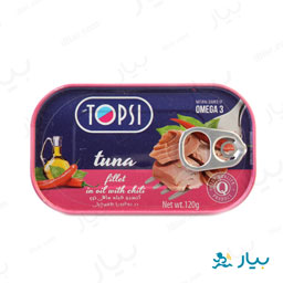 تن ماهی با طعم چیلی 120 گرمی تاپسی