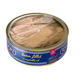 کنسرو فیله ماهی درب شفاف 240 گرمی تاپسی