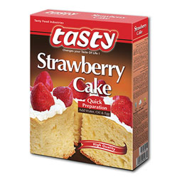 پودر کیک توت فرنگی 500 گرمی تیستی