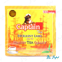 چای تی بگ ساده 100 عددی کاپیتان