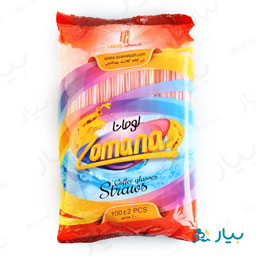 نی کافه گلاسه بهداشتی 100 عددی لومانا