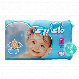 پوشک کامل بچه سایز 4 بزرگ 12 عددی مای بی بی