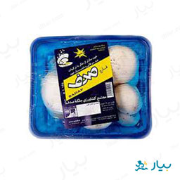 قارچ دکمه ای با روکش سلفونی 200 گرمی صدف
