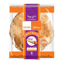 نان پیتا 6 عددی 370 گرمی سه نان